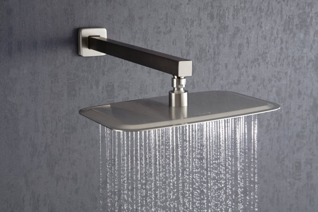 Shower Faucet Set Shower System with 12 Inch Rain Shower Head and Handheld, Bathroom Shower Combo Set Wall Mounted System Rough-in Valve Body and Trim Included.
