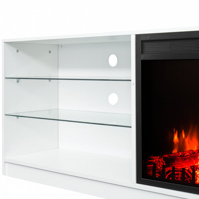 Electric Fireplace TV Console,White