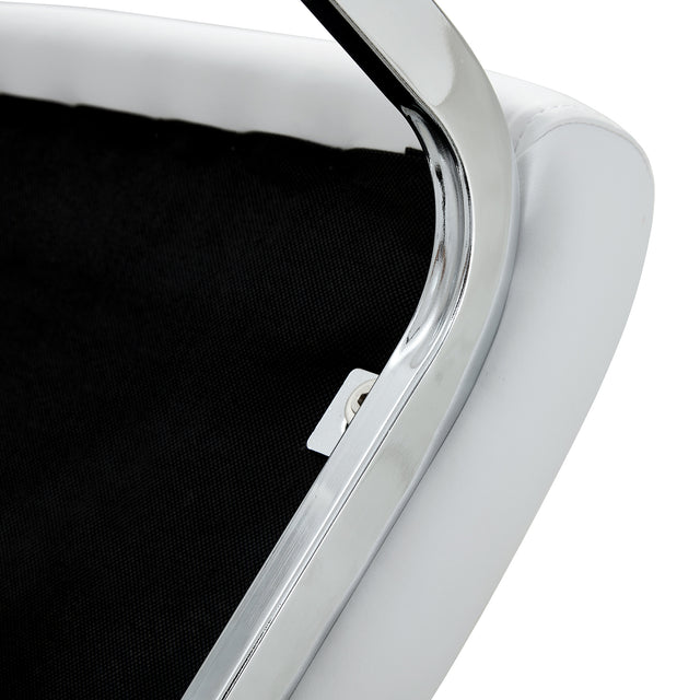 Modern Dining Chairs, PU Faux Leather High Back Upholstered Side Chair,for Dining Room Kitchen Vanity Patio Club Guest Office Chair (Set of 4) (White+PU Leather)