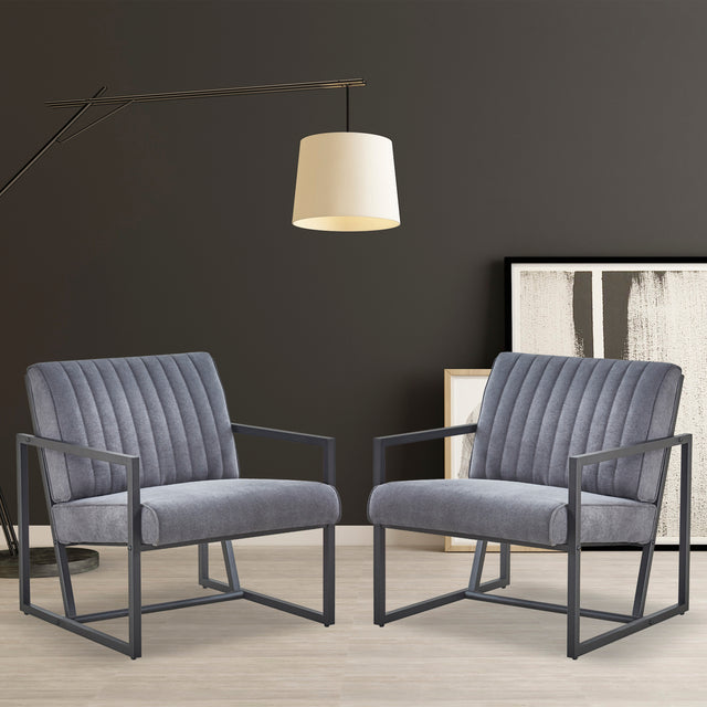 Modern design high quality fabric (GREY)+ steel armchair,for Kitchen, Dining, Bedroom, Living Room