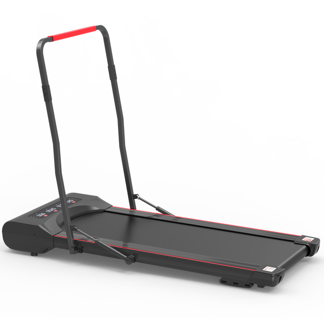Under Desk Walking Pad Treadmill Foldable with Handlebar Remote Controll