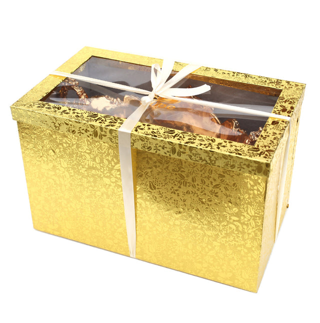 Ambrose Chrome Plated Crystal Embellished Ceramic Fruit Platter