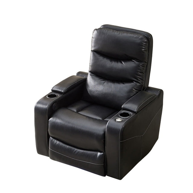 Power recliner with writing board, LED strip, drawers, USB PORT