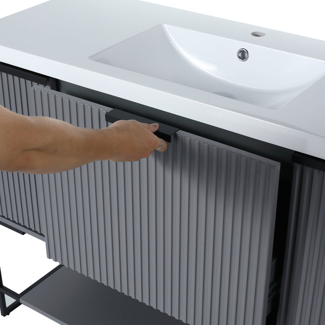 48 Inch Freestanding Bathroom Vanity With Resin Basin,48x18-BVA01148RG