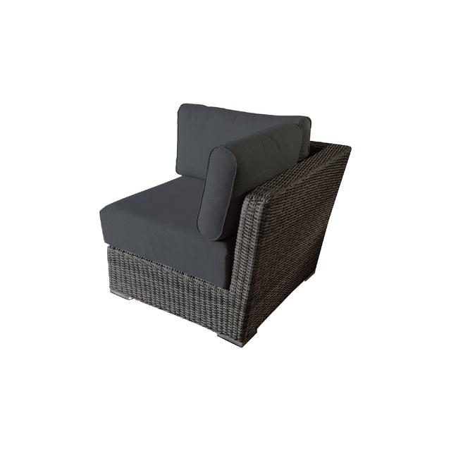 6 Piece Rattan Sectional Seating Group with Cushions (Color:DARK BROWN)