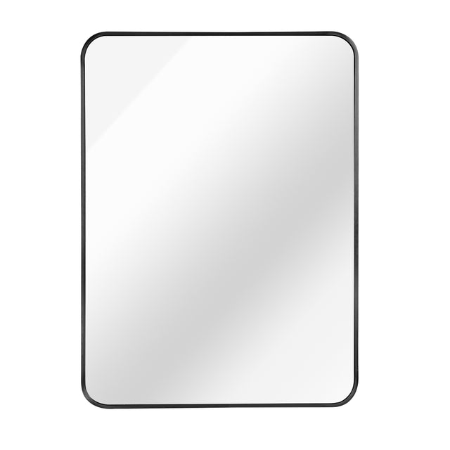 Black 24 "x36" Metal Rectangular Bathroom Wall Mirror