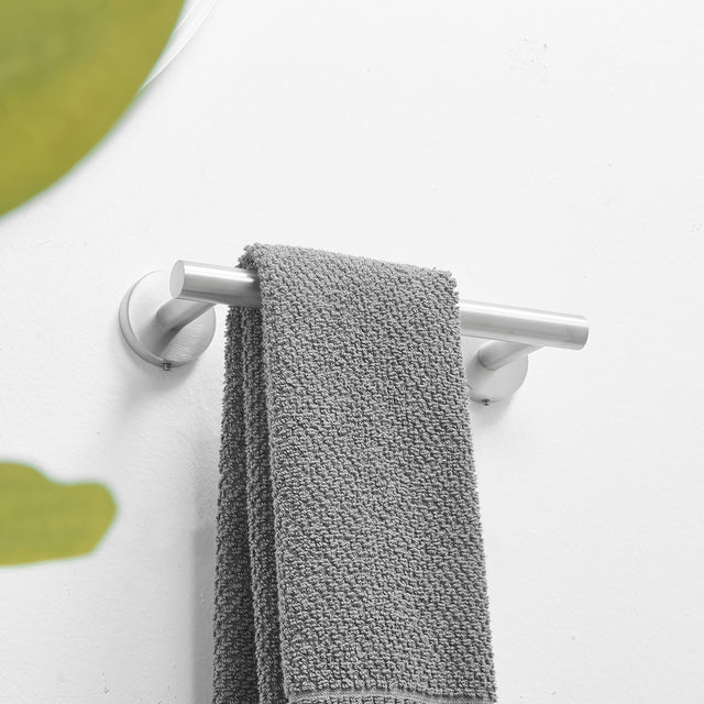 Single Post Wall Mounted Towel Bar Toilet Paper Holder in Brushed Nickel