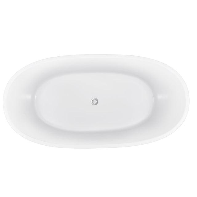 59" 100% Acrylic Freestanding Bathtub,Contemporary Soaking Tub,white Bathtub