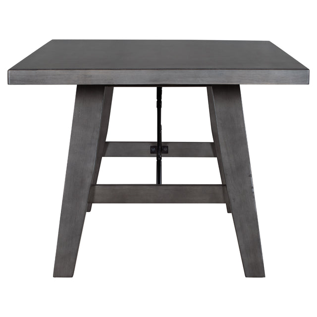 TREXM Industrial Style 72" Wooden Rectangular Table with Chain Bracket (Gray)