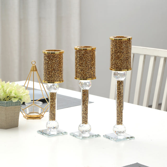 Ambrose Exquisite 3 Piece Candle Holder Set