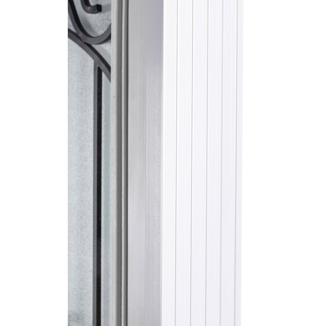 37.5inx81.5in .Right Hand Inswing Wrought Iron Fiber Glass Prehung Entry Door .