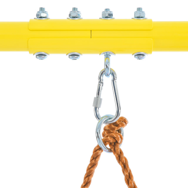 Outdoor Toddler Swing Set for Backyard, Playground Swing Sets with Climbing Ladder, Swing and Climbing Playset for Kids