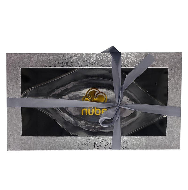 Ambrose Chrome Plated Crystal Embellished Ceramic Fruit Platter