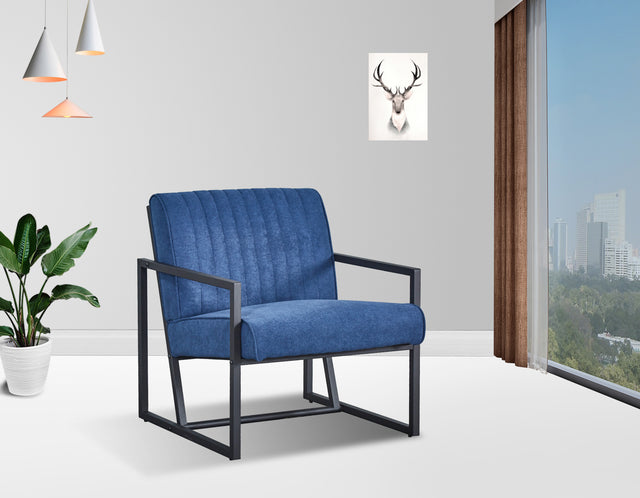 Modern design high quality fabric(BLUE) + steel armchair,for Kitchen, Dining, Bedroom, Living Room