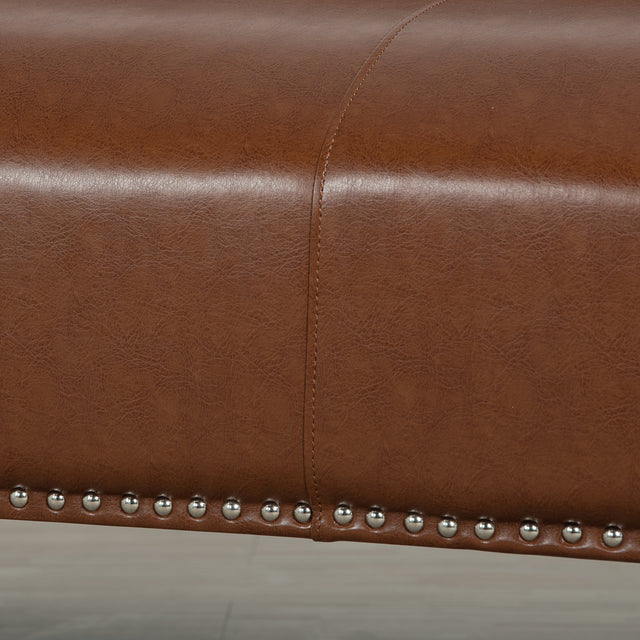 78.74" Wooden Decorated Arm 3 Seater Sofa