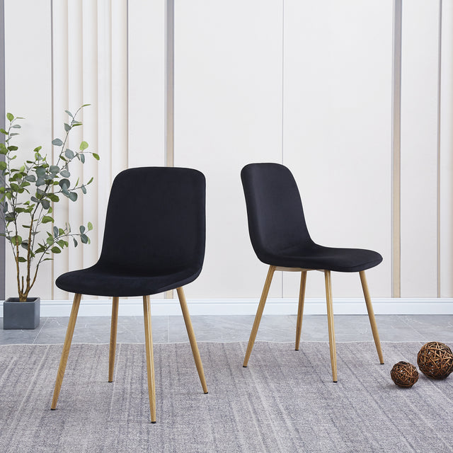 Dining Chair 4PCS(BLACK),Modern style,New technology.Suitable for restaurants, cafes, taverns, offices, living rooms, reception rooms.