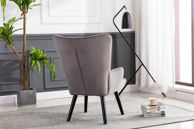 COOLMORE Accent chair Living Room/Bed Room, Modern Leisure Chair Silver Grey