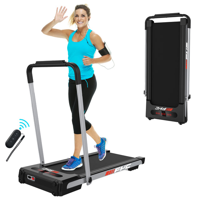 FYC 2 in 1 Under Desk Treadmill - 2.5 HP Folding Treadmill for Home, Installation-Free Foldable Treadmill Compact Electric Running Machine, Remote Control & LED Display Walking Running Jogging