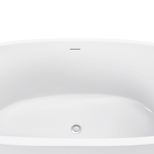 59" 100% Acrylic Freestanding Bathtub,Contemporary Soaking Tub,white Bathtub