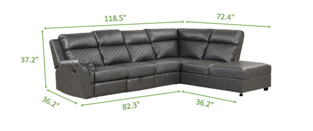 Charlotte Sectional Gray