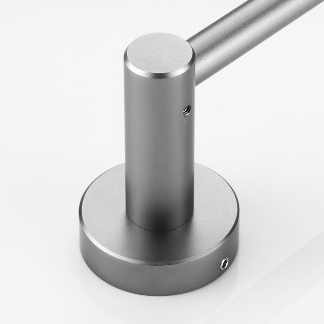 16-27 Inches Adjustable Expandable Towel Bar for Bathroom Kitchen Thicken Space Aluminum Wall Mount Gun Grey