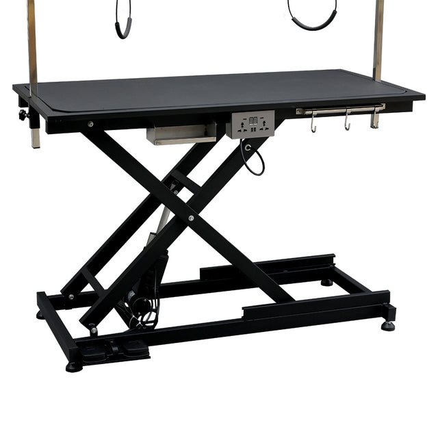 electric pet grooming table, 110V/220V professional groomer recommend super Deluxe electric pet grooming table, 110V/220V professional groomer recommend height adjust from 8 up to 36inch BLACK COLOR