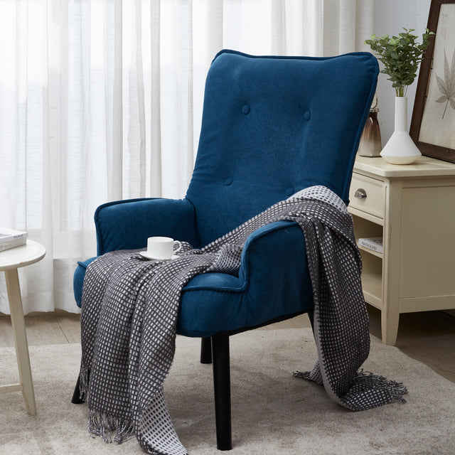 Accent chair TV Chair Living room Chair with ottoman,Modern Vanity Chair with Arms Upholstered Tall Back Desk Chair for Bedroom