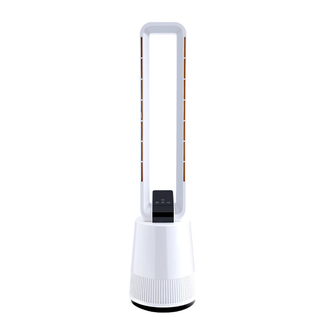 Simple Deluxe 38 inch Tower Fan, 3 Speeds & 15 Hours Timer, 45 ° Oscillating Bladeless Fan, with Remote Control, Air Circulator Fan for Room, White