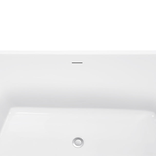 67" 100% Acrylic Freestanding Bathtub,Contemporary Soaking Tub,white Bathtub