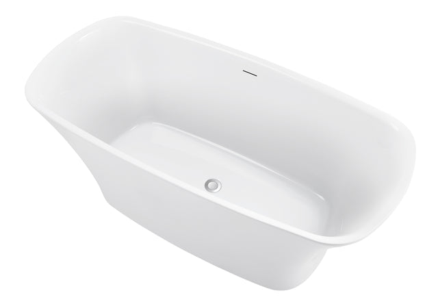 67" 100% Acrylic Freestanding Bathtub,Contemporary Soaking Tub,white Bathtub