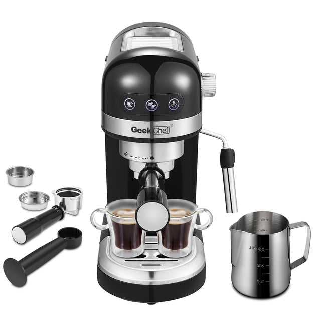 20 Bar Espresso Machine , 1350W High Performance, 1.4 Ldetachable transparent water tank, Thermo block beating system,With safety valve(Banned from selling on Amazon)