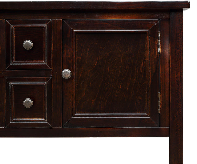 TREXM Cambridge Series Buffet Sideboard Console Table with Bottom Shelf (Espresso)