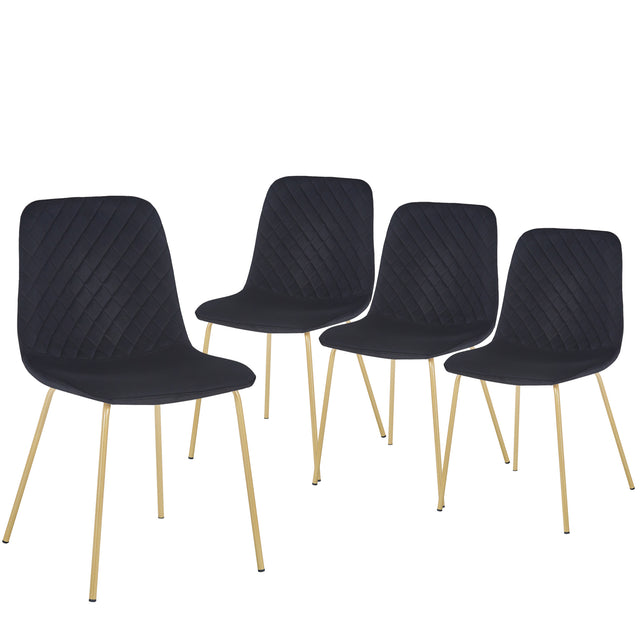 Dining chair set of 4 PCS(BLACK),Modern style,New technology,Suitable for restaurants, cafes, taverns, offices, living rooms, reception rooms.Simple structure, easy installation.