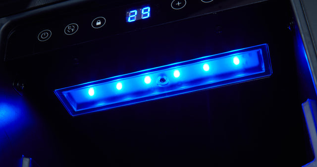 SOTOLA 24'' Wine Cooler Refrigerator - Dual Zone Built-in or Freestanding Fridge with Stainless Steel Tempered Glass Door and Temperature Memory Function