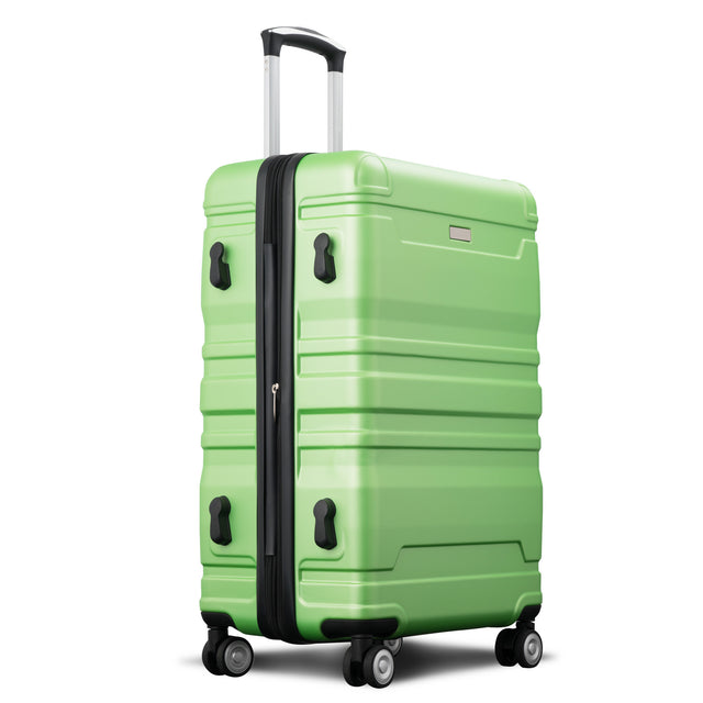 Luggage Sets New Model Expandable ABS Hardshell 3pcs Clearance Luggage Hardside Lightweight Durable Suitcase sets Spinner Wheels Suitcase with TSA Lock 20''24''28''(apple green)