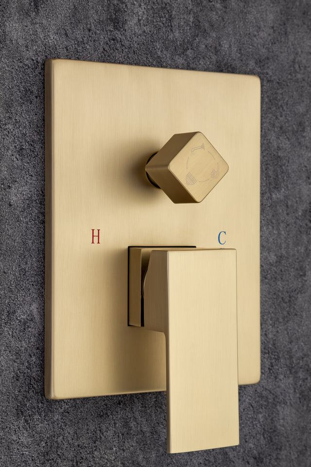 Shower Faucet Set 3-Function Bathroom Shower Fixtures with Waterfall Tub Spout Wall Mount 10 inch Rain Shower Head