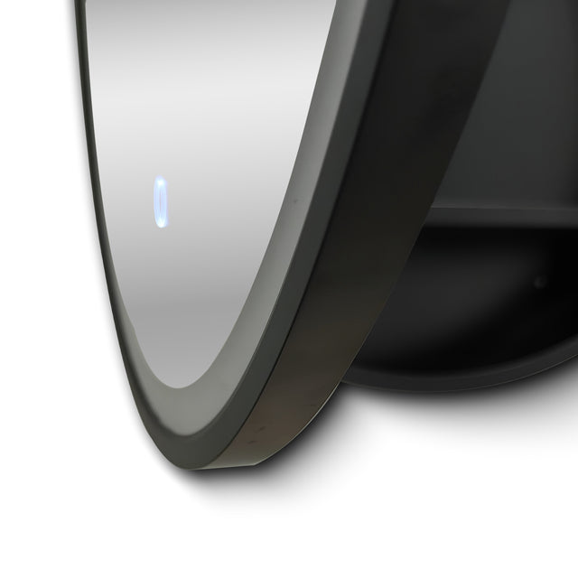 24x24 inch 3 colors with light Black framed Wall mount Medicine Cabinet with Mirror Anti-fog function