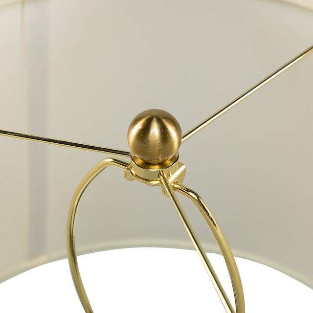 Pelion 20" Modern LED Bedside Table Lamp with Linen Shade and Glass Base