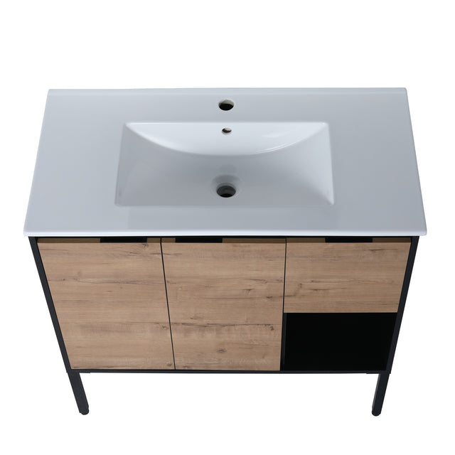 (Without Top)36 Inch Freestanding Bathroom Vanity,36x18