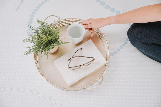 Omne Sleep 8" Memory Foam Mattress Twin in White/Light Blue