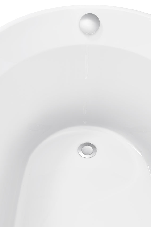 69" 100% Acrylic Freestanding Bathtub,Contemporary Soaking Tub,white Bathtub