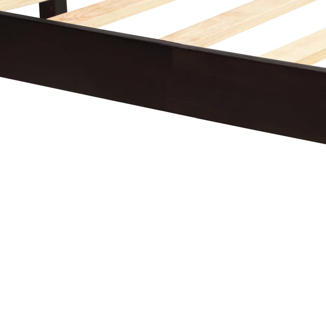 Platform Bed Frame with Headboard , Wood Slat Support , No Box Spring Needed ,Queen,Espresso(OLD SKU:WF191420AAP)