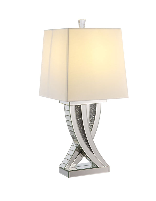 ACME Noralie Table Lamp, Mirrored & Faux Diamonds 40241