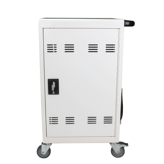Mobile Charging Cart and Cabinet for Tablets Laptops 31+4-Device With Extra 4 bits power strip--white