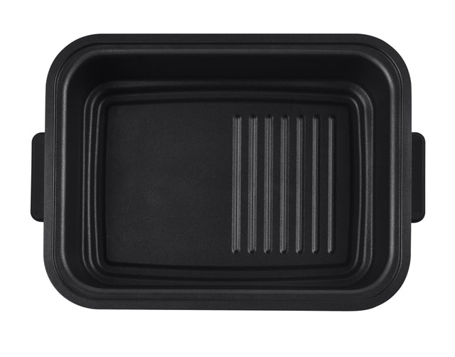 Geek Chef 7 In 1 Smokeless Electric Indoor Grill with Air Fry, Roast, Bake, Portable 2 in 1 Indoor Tabletop Grill & Griddle with Preset Function, Removable Non-Stick Plate, Air Fryer Basket, 6-Serving