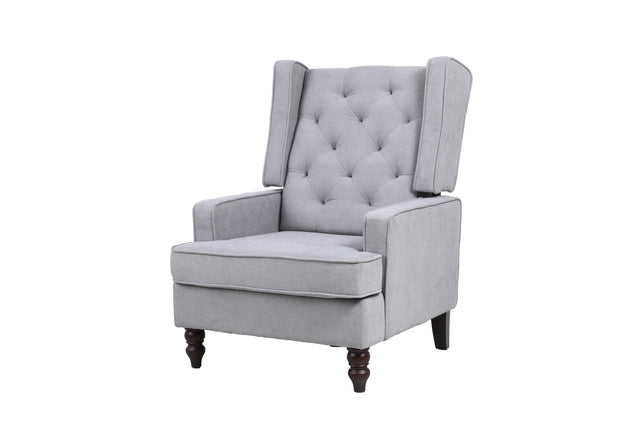 COOLMORE living room Comfortable rocking chair accent chair with light grey fabric