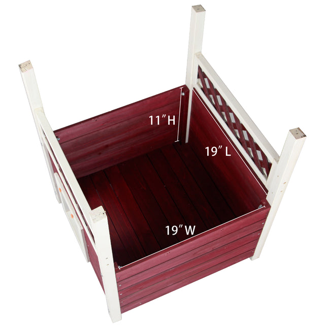 Cat House for Outdoor Cats Weatherproof with Scratching Pad and Escape Door
