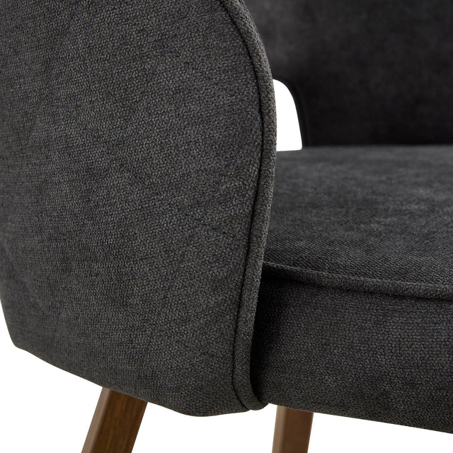 Modern Dining Chairs, Velvet Accent Chair, Living Room Leisure Chairs, Upholstered Side Chair with Metal Legs for Dining Room Kitchen Vanity Patio Club Guest (Set of 2) ( Dark Grey Office Chair)