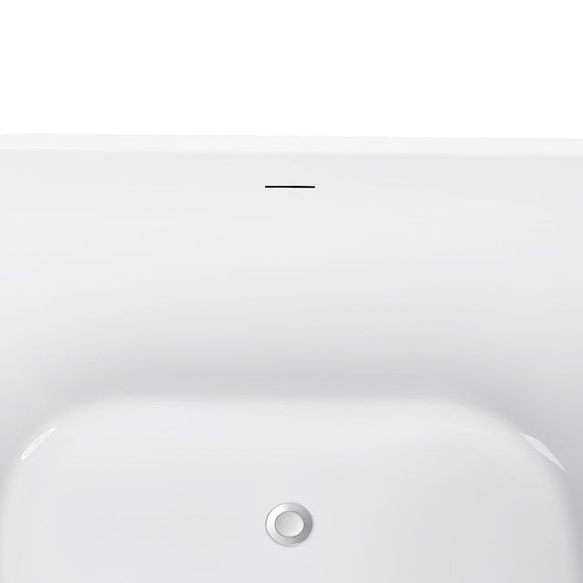 59" 100% Acrylic Freestanding Bathtub,Contemporary Soaking Tub,white Bathtub