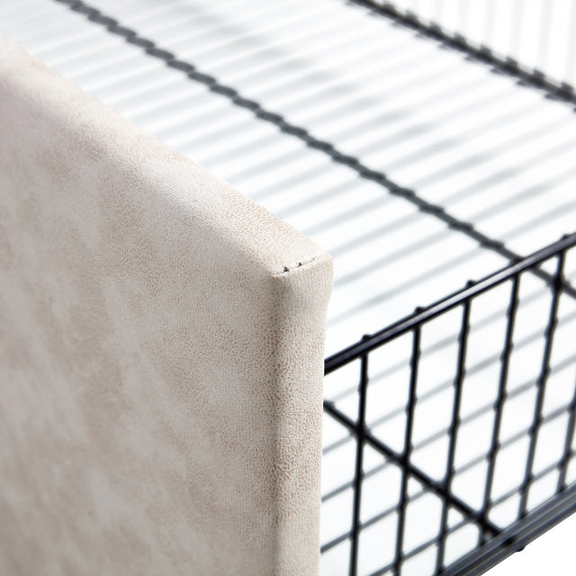 Upholstered Storage Bed Frame with 4 Drawers and Adjustable Headboard, Square Stitched Button Tech cloth, Platform Beds Frame with Wood Slat Support, No Box Spring Needed, Queen Size, Beige